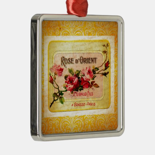  Frans parfumlabel Metalen Ornament (Rechts)