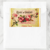 Frans parfumlabel Rechthoekige Sticker (Tas)