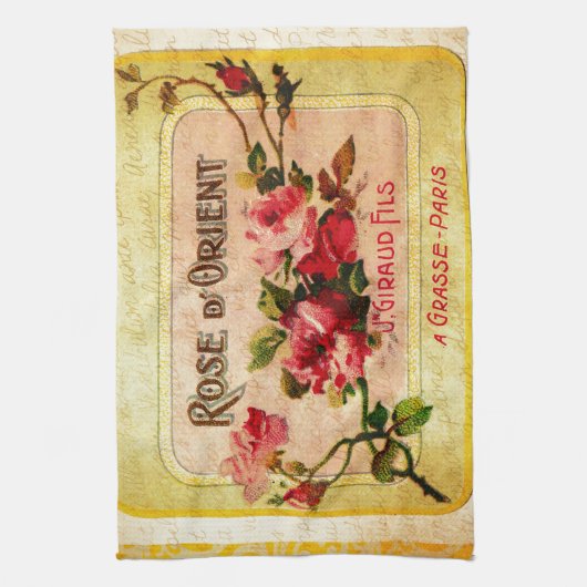  Frans parfumlabel Theedoek (Verticaal)