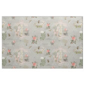 Frans Parijs Botanisch Floral Script Grey Stof (Yard (91,4 cm))
