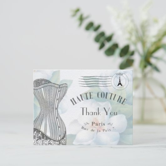 Frans Parijs Hartelijk dank Briefkaart (Staand voorkant)