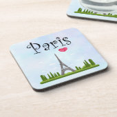 Frans Parijs met Eiffeltoren Bier Onderzetter (Linkerzijde)