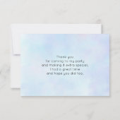 Frans Parijs met Eiffeltoren Dank u Bedankkaart (Achterkant)