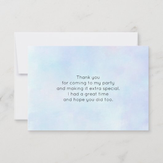 Frans Parijs met Eiffeltoren Dank u Bedankkaart (Achterkant)