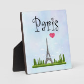 Frans Parijs met Eiffeltoren Fotoplaat (Voorkant)