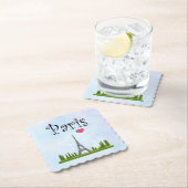 Frans Parijs met Eiffeltoren Kartonnen Onderzetters (Insitu)