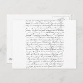 Frans Parijs script Briefkaart (Voorkant / Achterkant)