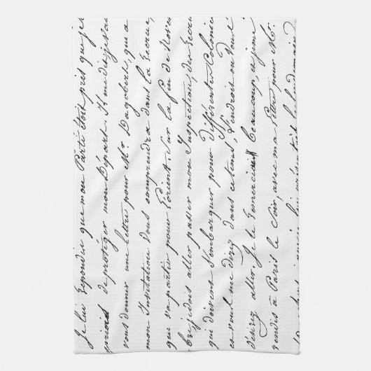 Frans Parijs script Theedoek (Verticaal)