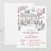 Frans Parijse Cafe Afternoon Vrijgezellenfeest Kaart (Voorkant / Achterkant)