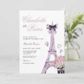 Frans Parijse Eiffeltoren Bow Vrijgezellenfeest Kaart (Staand voorkant)