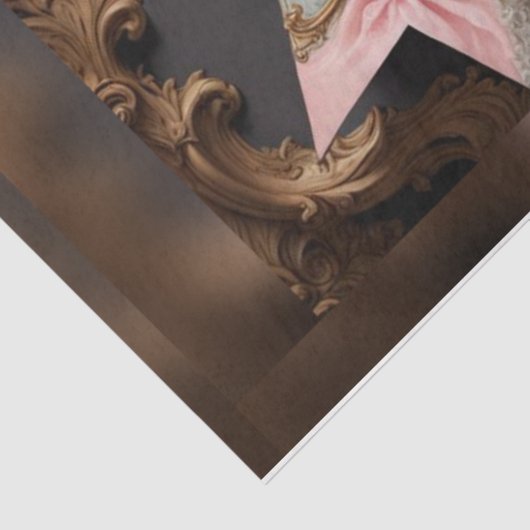 Frans Parijse Rococo Bow Decoupage Papier (Detail)