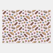 Frans Pastries Sweet Macaron Pattern Inpakpapier Vel (Voorkant 3)