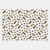 Frans Pastries Sweet Macaron Pattern Inpakpapier Vel (Voorkant)