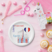 Frans patriottisch papieren bordje (Feest)