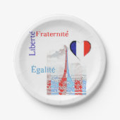 Frans patriottisch papieren bordje (Voorkant)