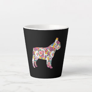 frans patroon van bulldog kleurig cadeau voor ho latte mok