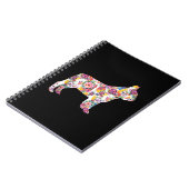 frans patroon van bulldog | kleurig cadeau voor ho notitieboek (Linkerzijde)