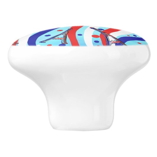 Frans patroonpatroon keramische knop (Zijkant)