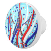 Frans patroonpatroon keramische knop (Rechts)