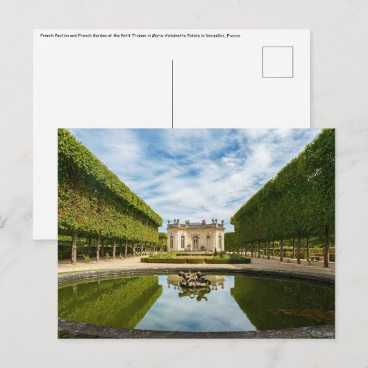 Frans paviljoen en Franse tuin in Versailles Briefkaart (Voorkant / Achterkant)