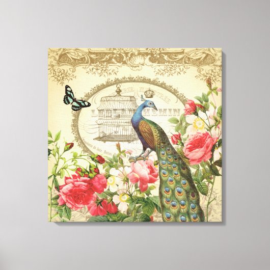 Frans Peacock stretched canvas (Voorkant)