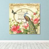 Frans Peacock stretched canvas (Insitu (Houten vloer))