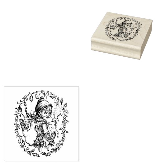 FRANS PERE NOEL, ST. NICHOLAS  STIJL SANTA RUBBERSTEMPEL (Gestempeld)