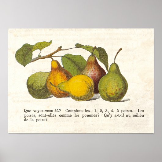 Frans perenland Keukendecor Poster (Voorkant)