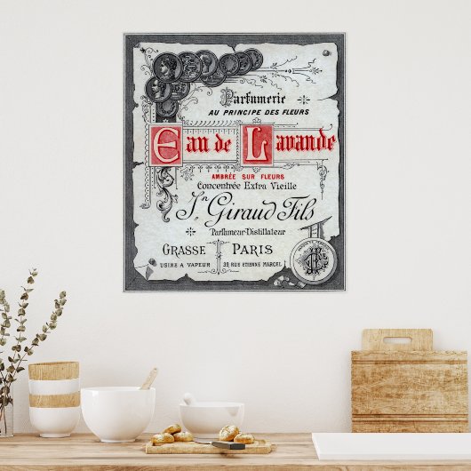  FRANS PERFUME ETIKET POSTER (Keuken)