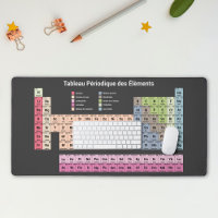 Frans Periodiek Tabel van Elementen Dark Desk Mat