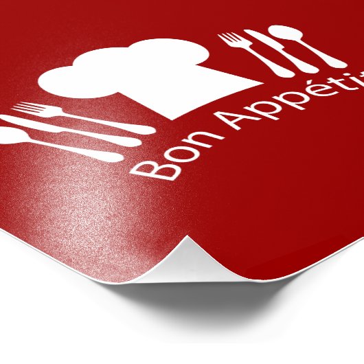 Frans Pet voor restaurants en Silverware Foto Afdruk (Hoek)