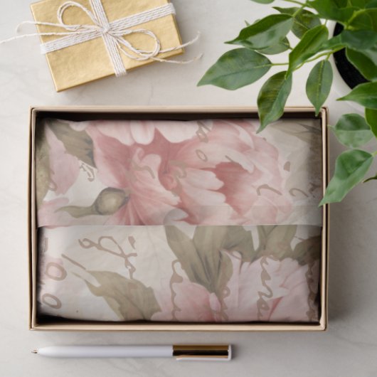 Frans Pioenenweefsel, Ambacht, Decoupage papier (Geschenk)