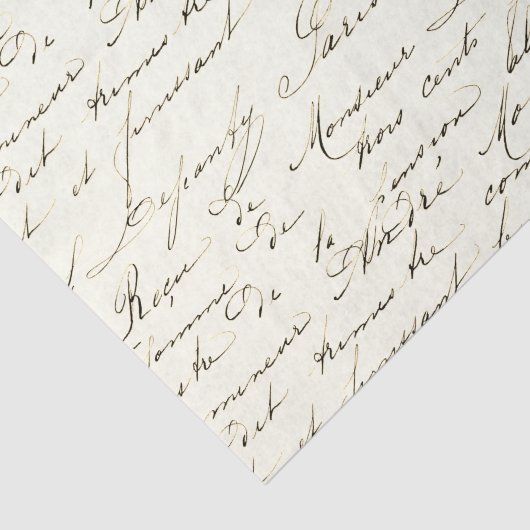 Frans plakbiljet voor script tissuepapier (Detail)