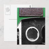 Frans  Plaque 1909 Briefkaart stoommotor (Voorkant / Achterkant)