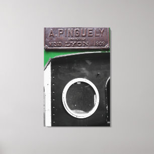 Frans  Plaque 1909 Steam Engine Canvas Afdruk