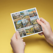 Frans platteland en Parijs, romantische scène Feestdagenkaart