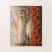 Frans platteland klaproosveld legpuzzel (Verticaal)