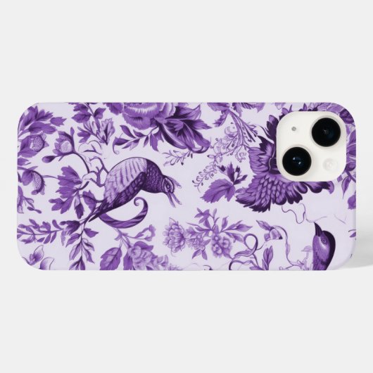 Frans Platteland Toile de Jouy Paarse Case-Mate iPhone Case (Achterkant (horizontaal))