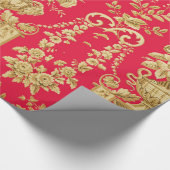  FRANS-PLATTELANDSPATROON, STROOMVAL, ROZEN CADEAUPAPIER (Hoek)