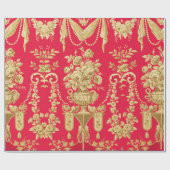  FRANS-PLATTELANDSPATROON, STROOMVAL, ROZEN CADEAUPAPIER (Vlak)