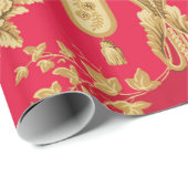  FRANS-PLATTELANDSPATROON, STROOMVAL, ROZEN CADEAUPAPIER (Rol Hoek)