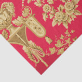 FRANS-PLATTELANDSPATROON, STROOMVAL, ROZEN TISSUEPAPIER (Detail)