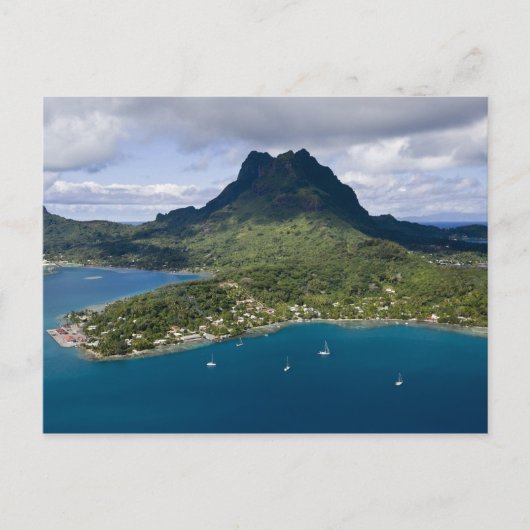 Frans-Polynesië, Bora Bora. Luchtfoto van Briefkaart (Voorkant)