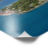 Frans-Polynesië, Bora Bora. Luchtfoto van Foto Afdruk (Hoek)