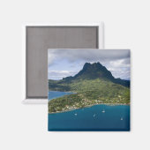 Frans-Polynesië, Bora Bora. Luchtfoto van Magneet (Voorkant / Achterkant)