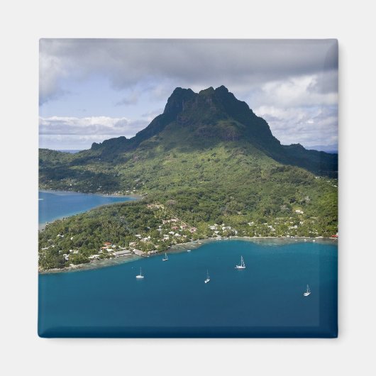 Frans-Polynesië, Bora Bora. Luchtfoto van Magneet (Voorkant)