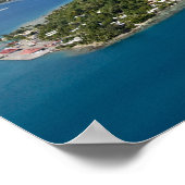 Frans-Polynesië, Bora Bora. Luchtfoto van Poster (Hoek)