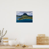 Frans-Polynesië, Bora Bora. Luchtfoto van Poster (Keuken)