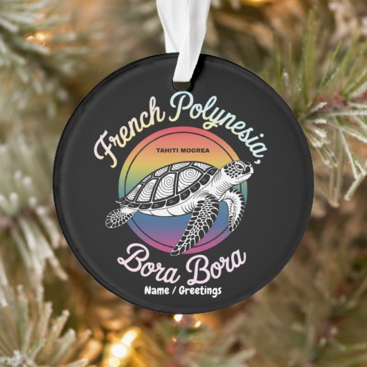 Frans-Polynesië Bora Bora Moorea Tahiti Schildpad Ornament (Boom)