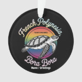 Frans-Polynesië Bora Bora Moorea Tahiti Schildpad Ornament (voorkant)